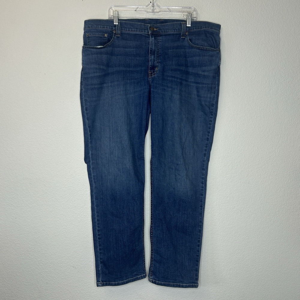 L.L. Bean BeanFlex Denim Blue Jeans Men's 42x32 (Fit 42x30) Standard Fit LL Bean - Picture 2 of 15